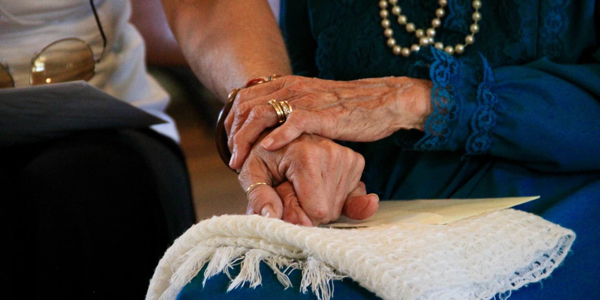 Psychogeriatrician with patient in calm clinical setting